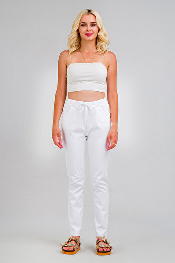 Bold & Young Power Lycra Elastic Waist Women's Trousers - Corded