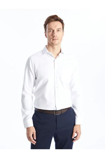 LC Waikiki LCWAIKIKI Formal Regular Fit Довгорукавна сорочка з рукавами з манжетами для чоловіків