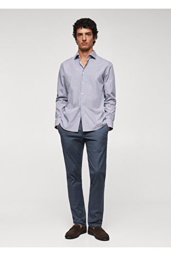 MANGO Man Bright Blue Men's Shirt47030650