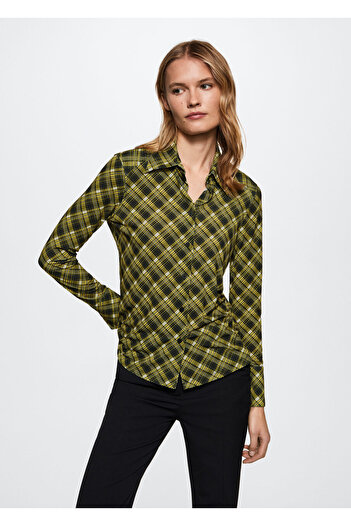 MANGO Woman Women's Yellow Shirt - 37067766