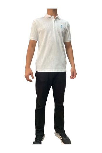 U.S. Polo Assn. Πράσινο T-Shirt Y.S.Polo με κουκκίδες - M - ST07531