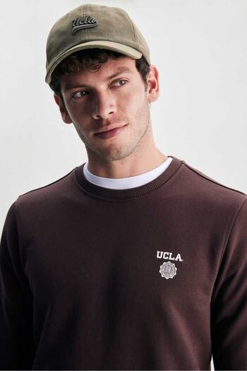UCLA VALLEY Кафе Велосипедна яка с печат Стандартна кройка Мъжка суитшърт