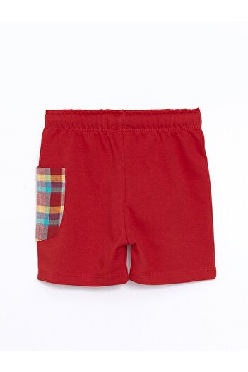 LC Waikiki Plaid Patterned Elastic Waist Shorts for Baby Boy