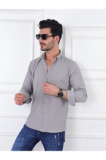Alpha star Burümcük Collar Buttoned Sports Men's Shirt