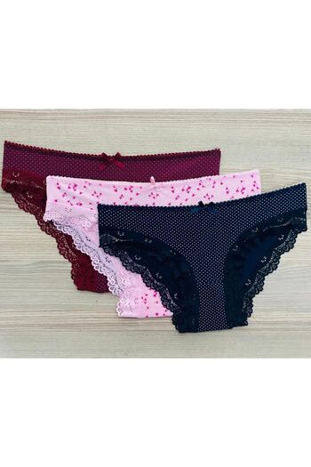 MİSS ELİZZA Bikini 3 Piese Talie Flush Drop Leg Sur Dantela