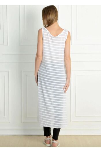 PİNKMARK PINKMARK WOMEN'S STRAPPED WHITE LONG TUNIC PMBL24995