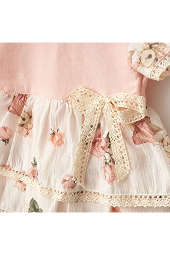 For My Baby Baby Fou Bebe Yaka Kısa Kollu Elbise