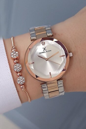 Daniel Klein Women's Two-Color Steel Bracelet Wristwatch