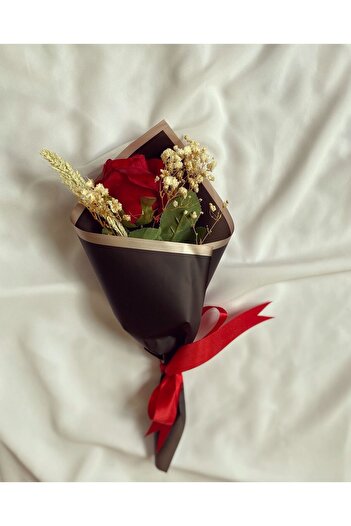 Z&B FLOWERS Single Rose Request Promise Flower Coffee Side Flower