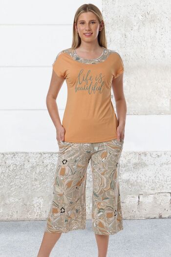 Bella Linda Bluză de damă și set de vară Bermude Shalwar