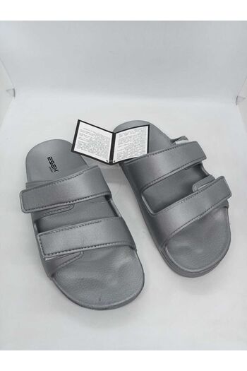 Esem Παντόφλες Unisex Γκρι Διπλό Velcro