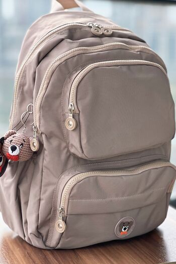 MORCA Fcstore Crinkle ύφασμα αδιάβροχο μεσαίου μεγέθους Mink Crinkle Σχολική τσάντα