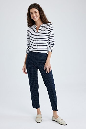DeFacto High Waist Straight Leg Satin Trousers - Valentina Cigaret J8741az23sm