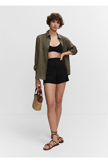 MANGO Black Women's Shorts & Bermuda47058637