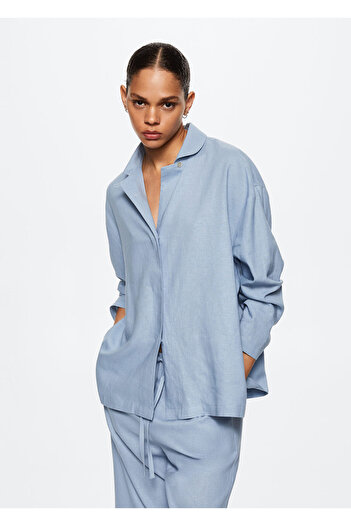 MANGO Woman Top de pijama de damă albastru37054007