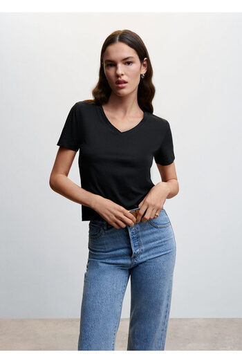 MANGO Black Women's T-Shirt37000007