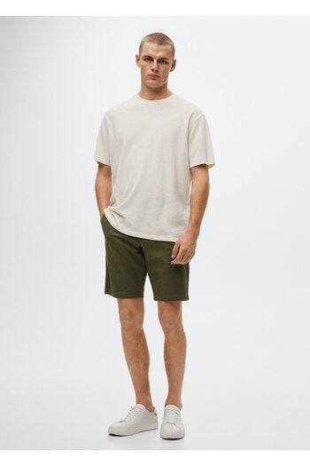 MANGO Man Khaki Men's Shorts & Bermuda