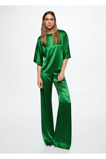 MANGO Woman Green Women's Blouse - 37074773