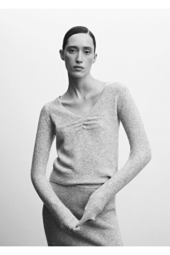 MANGO Woman Light Gray Women's Adult Sweater47000374