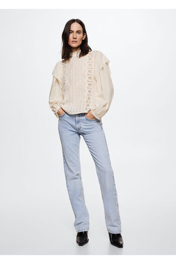 MANGO Woman Off White Γυναικείο Μπουστάκι 37074771