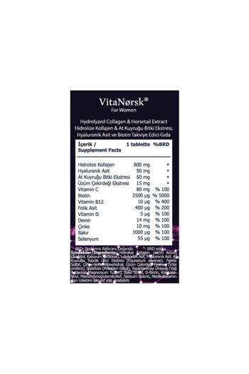 Eeose Collagen Tablet - Hyaluronic Acid, Horsetail, Biotin and Vitamin C 45 Tablets x 2 Pieces