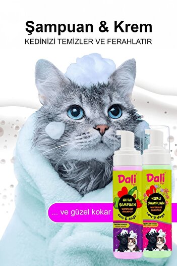 Dalipet Tüy Döken Kedilere Özel Kuru Bakım Şampuanı,doğal Yağlar Ve Vitaminler ,yaz Çiçekleri Kokulu