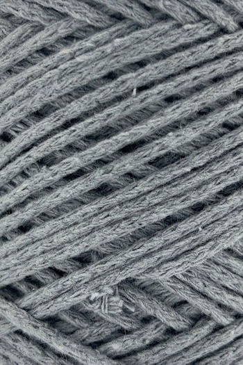 SENSY Geantă de 2 mm din bumbac-macrame premium - Snur suplimentar, detaliu lanț, gri deschis