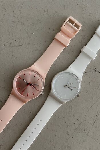 mylove Tower Silicone Cord Wrist Watch White