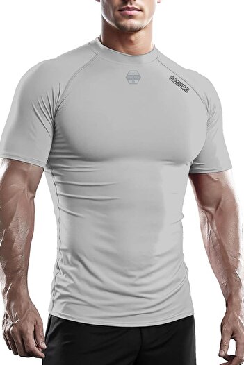 GHASSY CO. Ghassy Co. Ανδρικό αθλητικό μπλουζάκι Premium Fitness - Αναπνεύσιμο, Γρήγορο Στέγνωμα, Reflective Crest