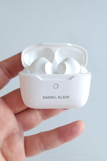 Daniel Klein Kablosuz Kulaklık Hediyeli, Arama Konuşma Özellikli Sarı Silikon Kayışlı Yeni Nesil Akıllı Saat