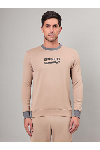 Technosport By Styli Full Sleeve Fleece Printed Sweatshirt
