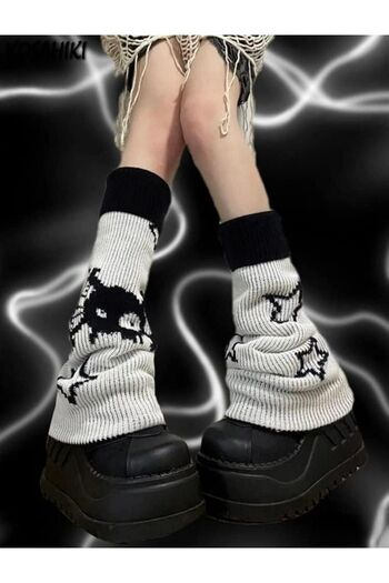 Köstebek New Style Stars And Cute Monster Winter Camping Leggings