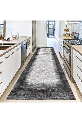 eco concept Gray-Anthracite Runner - Modern Pattern, Hallway, Long, Entrance and Living Room Carpet