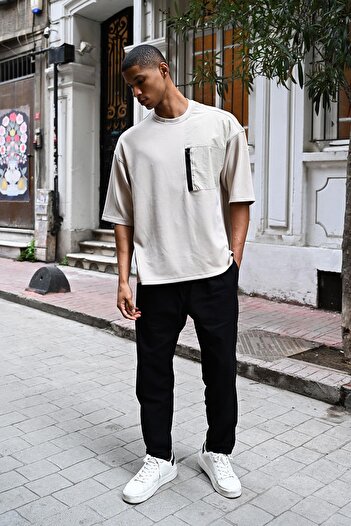 Rocqerx R-5771 Garni - Zipper Detailed T-Shirt
