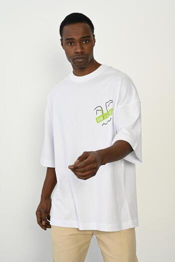 Rocqerx R-5760 Oversize T-shirt with Back Face Print