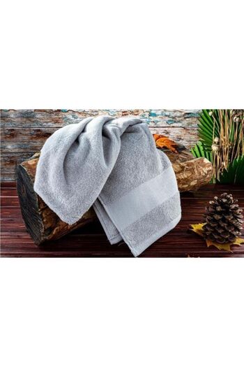 Bambum Home Бамбум Сінді - Мікробавовняний банний рушник сірий 90x160см
