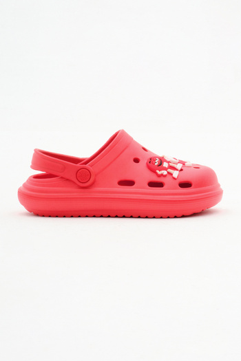 Tonny Black Red Unisex Children's Sandals - Front Accessory Eva