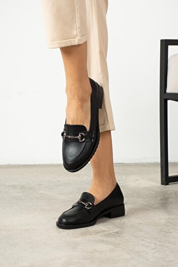 ZENNESHOES Μαύρα λουστρίνι γυναικεία Loafer παπούτσια Sherry