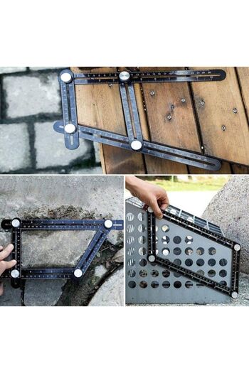 COMBAT Aluminum Alloy Hole Template Ruler Tiling Granite Measuring Ruler