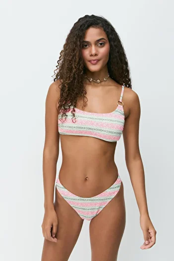 C&City Red Rope Strap Bikini Set - 3241