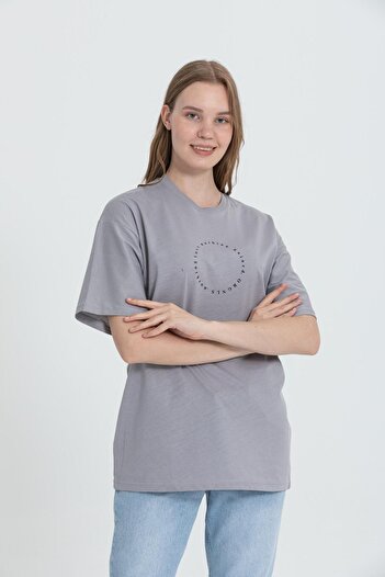 Rocqerx R-5737 Велосипедний комір Oversize Задній принт з пантером на футболці