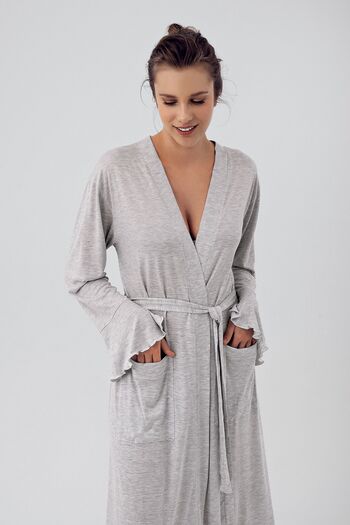 Artış Flexible Viscous Dressing Gown - Long Sleeve and Lycra