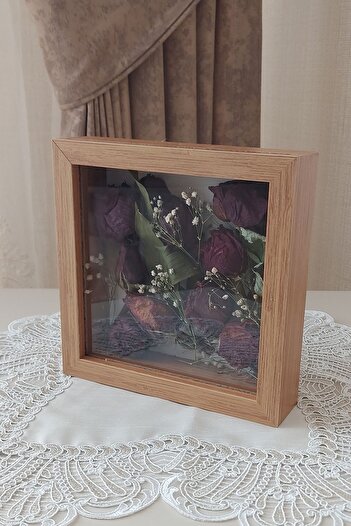 Verda Çerçeve 20x20x5 cm New Fashion Flower Pattern Memory Frame
