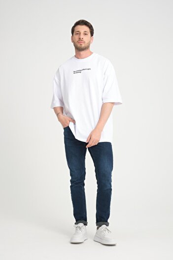 Rocqerx R-5806 Model Single Jersey T-Shirt - Front Print and Back Veil Detail