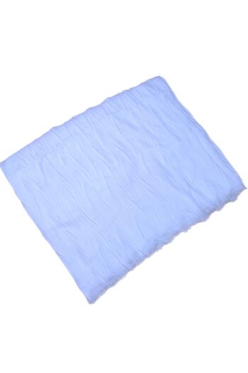 Han Ticarethane Bamboo Shawl - White Pleated Design