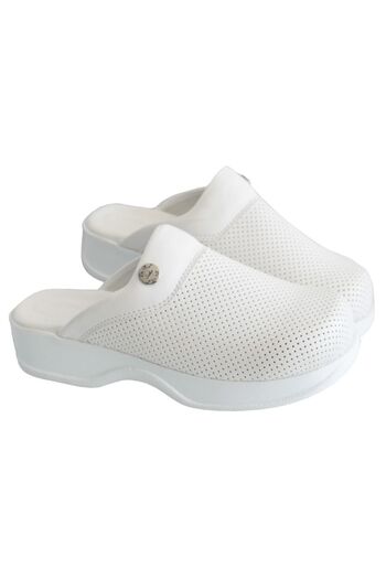 DrMia White Color Classic Orthopedic Slippers Medical Doctor Nurse Hospital Staff Slippers Massage Sole