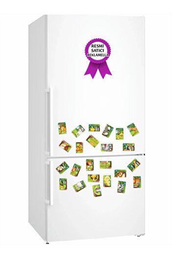 reklamella Hayvanlar Puzzle Magnet Seti 12 adet, 24 parça Dikkat Geliştiren Zeka Oyunu, Çocuk Oyalayan Oyuncak