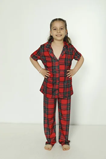 ELİTOL Buttoned Cotton Lycra Pajama Set