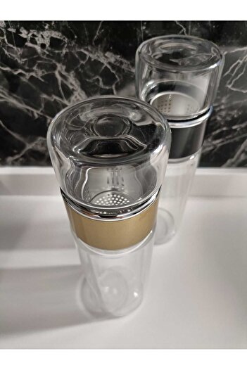 Neo Pazar 2 PIECES OF DETOXED DOUBLE LAYER GLASS FLAT WITH SELF CUP