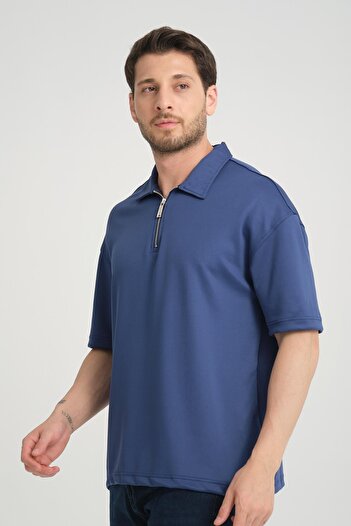 Rocqerx R-5812 Model Half Placket Zippered Diver T-Shirt